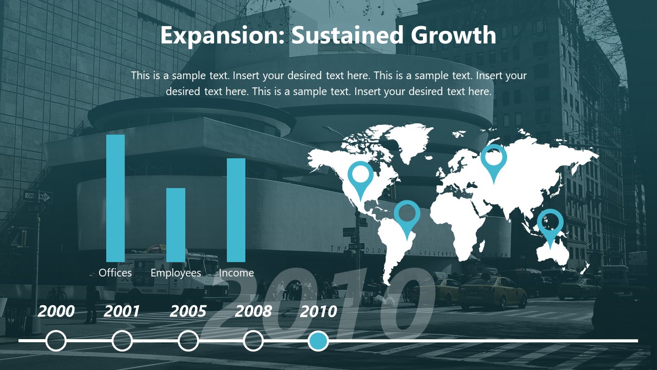 Animated Corporate History Timeline PowerPoint Template