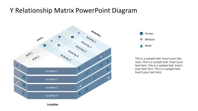 Animated Relationship Matrix Y-Shaped Slide Template