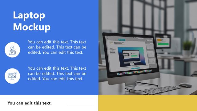Laptop Mockup Slide – Company Profile Presentation