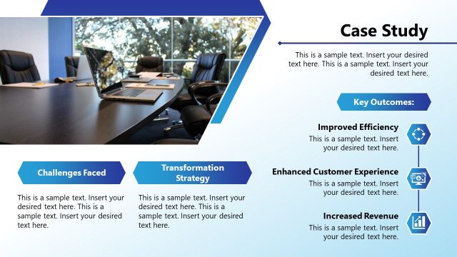 Editable Case Study Slide – Digital Transformation Template