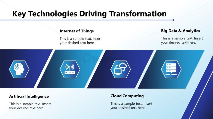 Editable Digital Business Transformation Template Slide