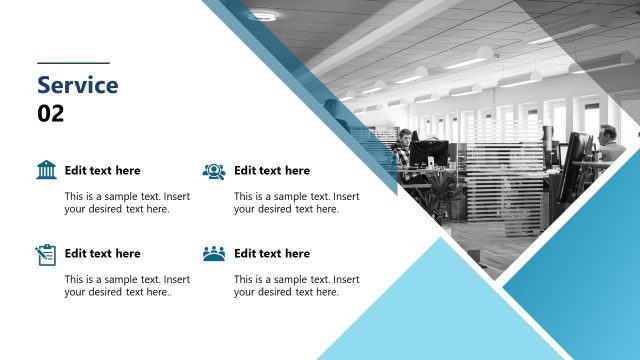 Slide for Service 2 – Blue Business Profile Template
