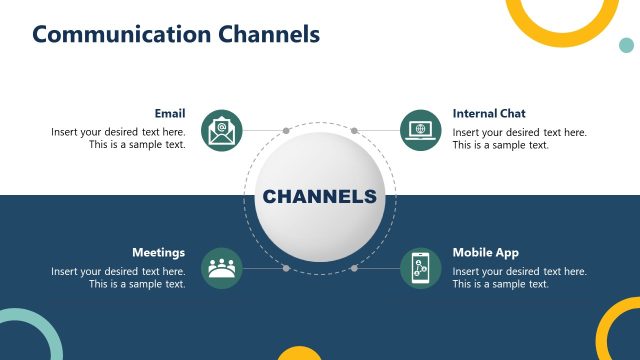 Communication Channels Diagram PPT Slide