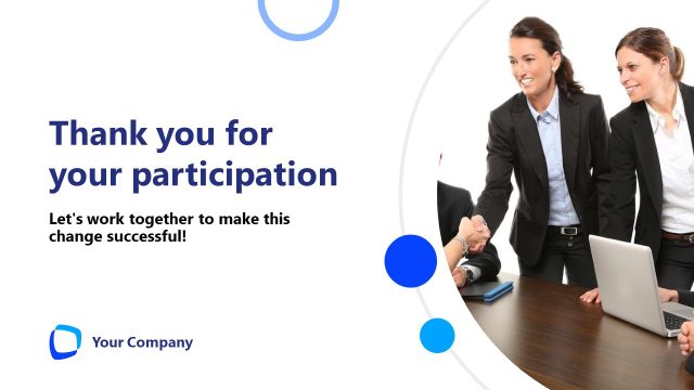 Thank You Slide – Change Management Presentation Template