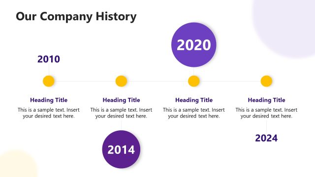 Our Company History – Minimalist Company Profile Template