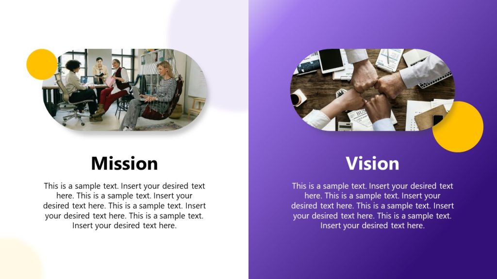 Mission & Vision PowerPoint Slide - Minimalist Company Profile ...