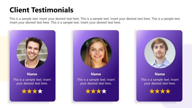 Client Testimonials – Minimalist Company Profile Presentation Slide