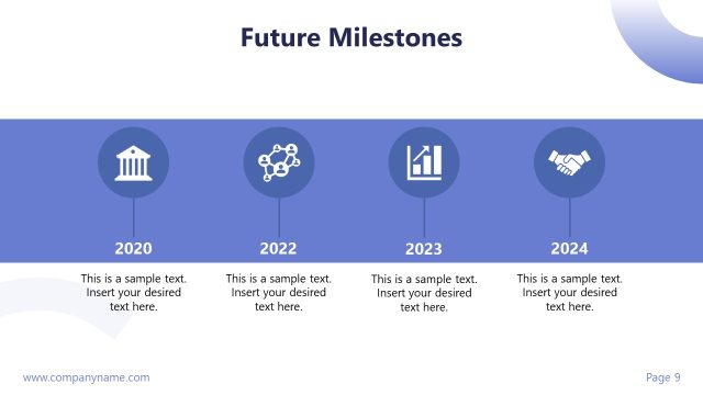 Infographics Milestones Timeline Slide