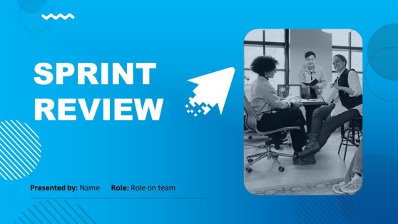 Editable Project Sprint Review PPT Template