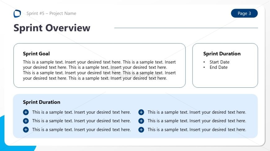 Project Sprint Review Template for PowerPoint