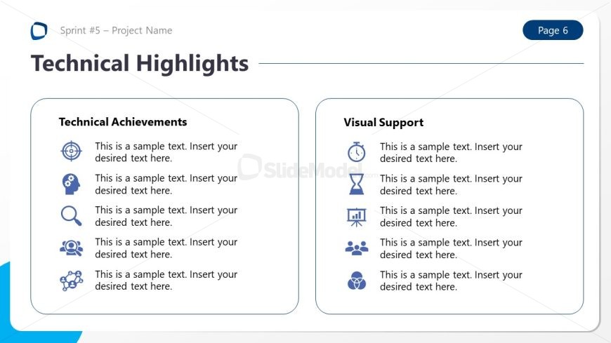 Project Sprint Review Slide Template