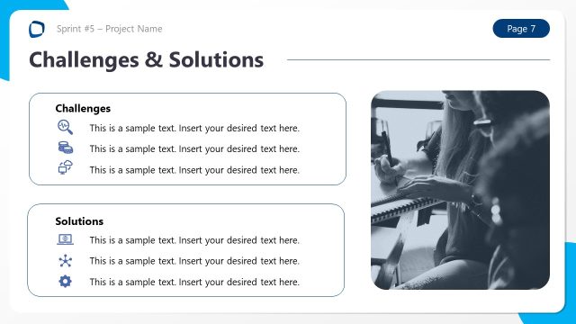 Challenges & Solutions Presentation – Project Sprint Review Template