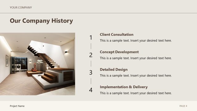 Our Company History Timeline Slide
