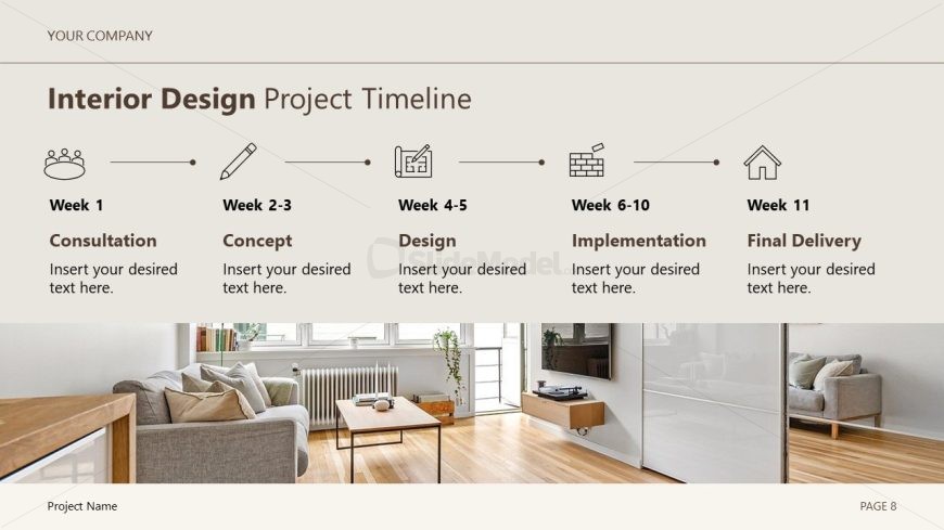 Interior Design Project Proposal Slide Template 