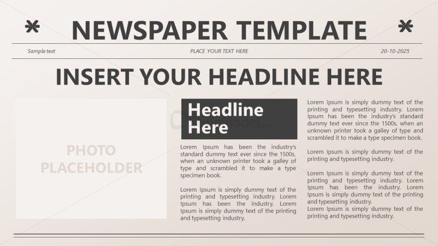 Newspaper PowerPoint Slide