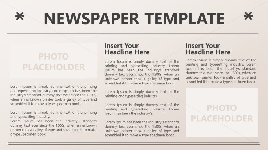 Newspaper PPT Slide Template