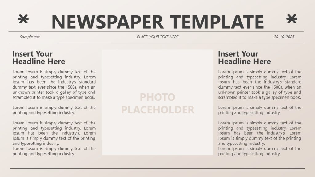 Customizable Newspaper Ppt Template Slidemodel