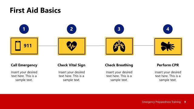 First Aid Basics Diagram Slide Template