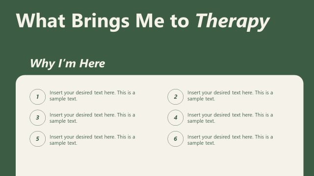 What Brings Me To Therapy Points Presentation