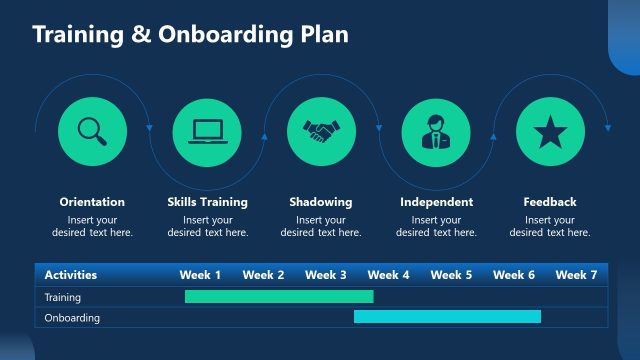 Training & Onboarding Circular Infographics Slide