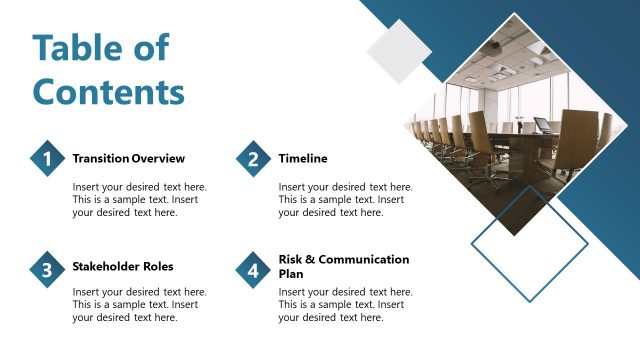 Table of Contents Slide – Client Migration Plan