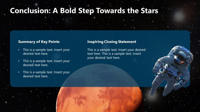 Conclusion Presentation – Exploring Mars Slide
