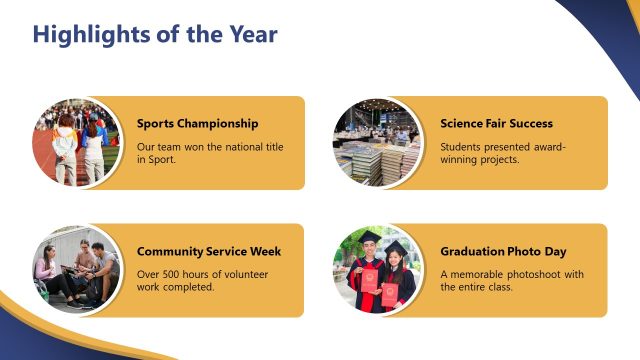 Highlight of the Year – School Academy Graduation Slide