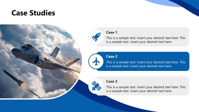 Case Studies Slide – Aerospace and Defense Industry PPT Template