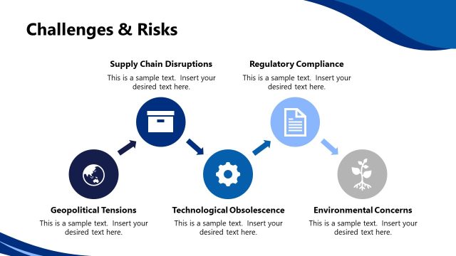 Challenges & Risks PPT Slide – Aerospace Industry Template