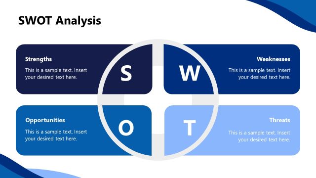 SWOT Analysis Slide with Segmented Diagram