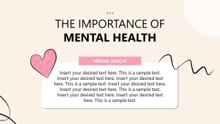 Editable Wellness & Mental Health PPT Template 