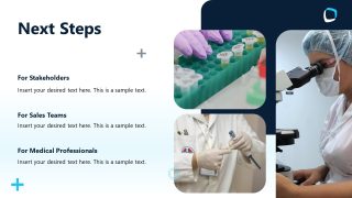 Pharmaceutical Product Template Slide for Next Steps 