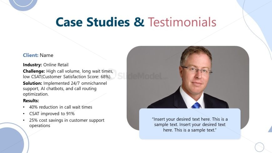 Case Studies Presentation Slide - Call Center Proposal