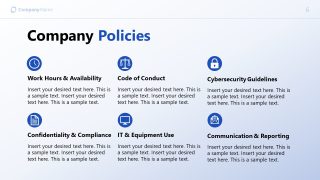 Virtual Onboarding Template - Company Policies Slide