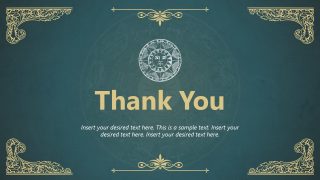 Editable Thank You Slide - Zodiac Signs PPT Template 