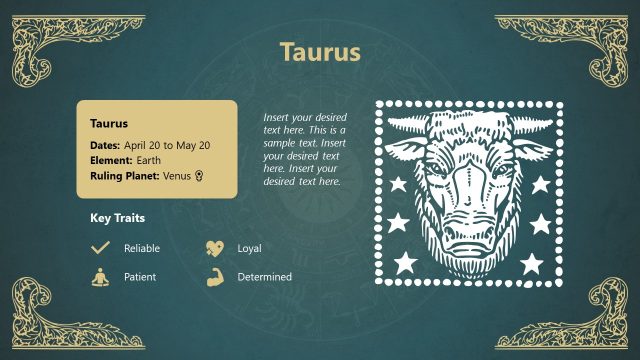Taurus Presentation Slide Template