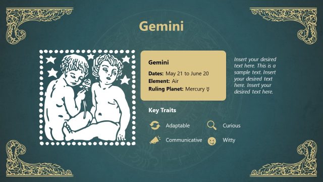 Gemini Presentation Template Slide