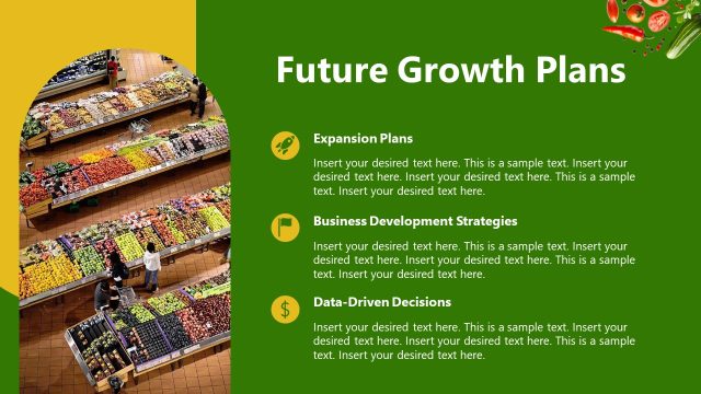 Future Growth Plans Slide – Supermarket Template