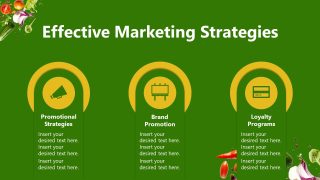 Supermarket Template Slide with Infographics 