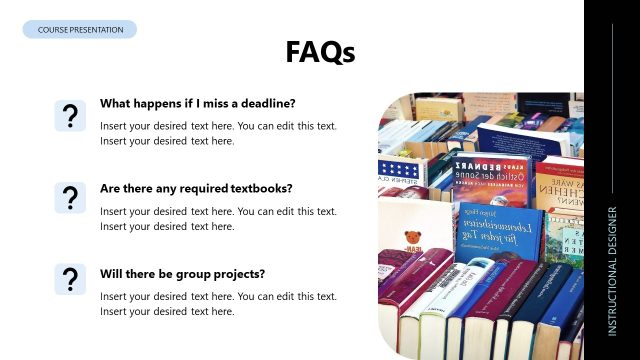 FAQs Slide – Course Outline PPT Template
