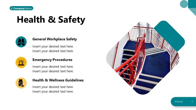 Health & Safety Slide – HR Induction Template Slide