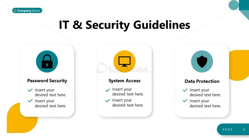 Editable IT & Security Guidelines Slide