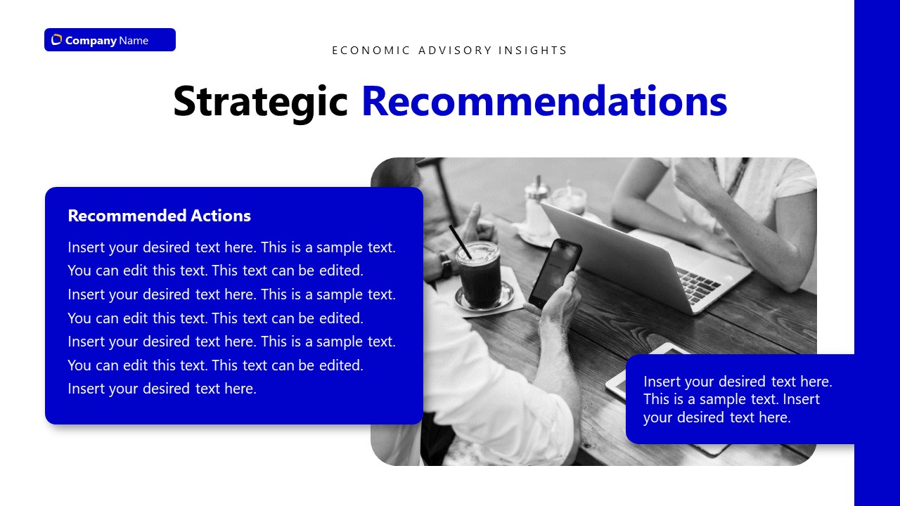 strategic recommendations - economic advisory slide template
