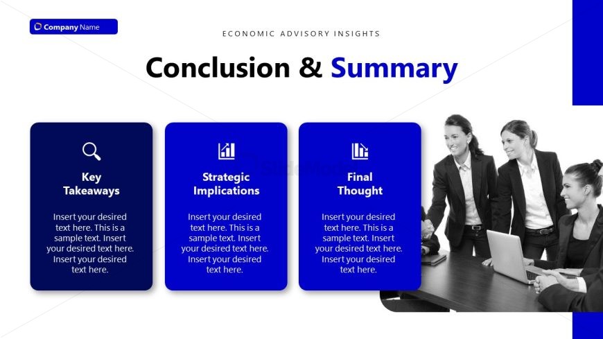 Conclusion Slide - Editable Economic Advisory PPT Template