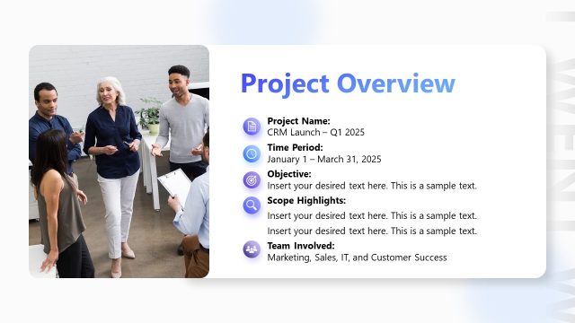 Project Overview Slide – What Went Well PPT Template