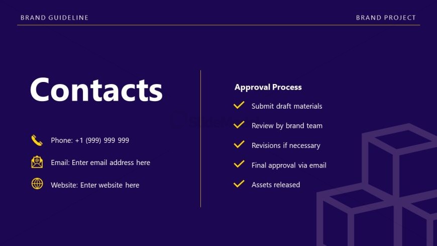 Contact Information Slide - Brand Guidelines Template