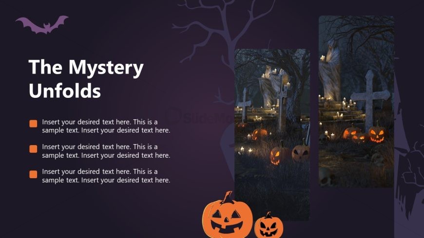 Slide with Placeholder Text - Scary Haunted Template