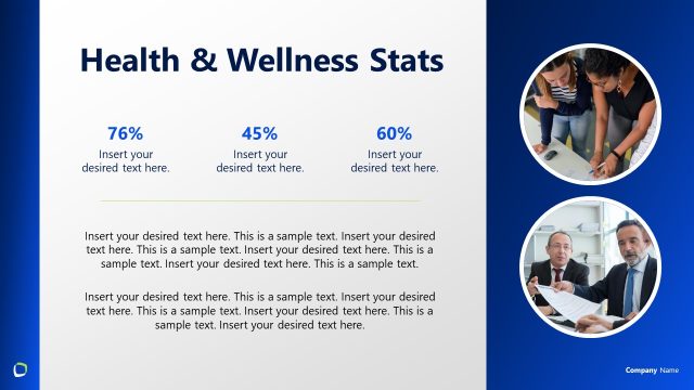 Health & Wellness Stats Presentation Slide