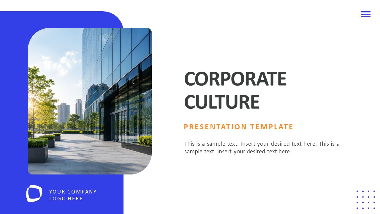 Corporate Culture PPT Slide Template