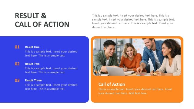 Results & Call of Action PowerPoint Slide – Corporate Culture Template